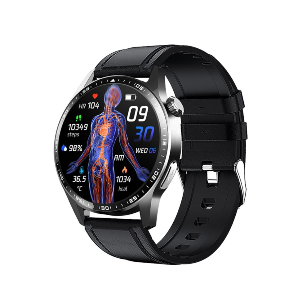 Smartwatch With Stress Monitoring, Ecg, Blood Sugar, Uric Acid Tracking, Bluetooth Calls, Sos Feature And Sport Modes Veanxin 6220252900284
