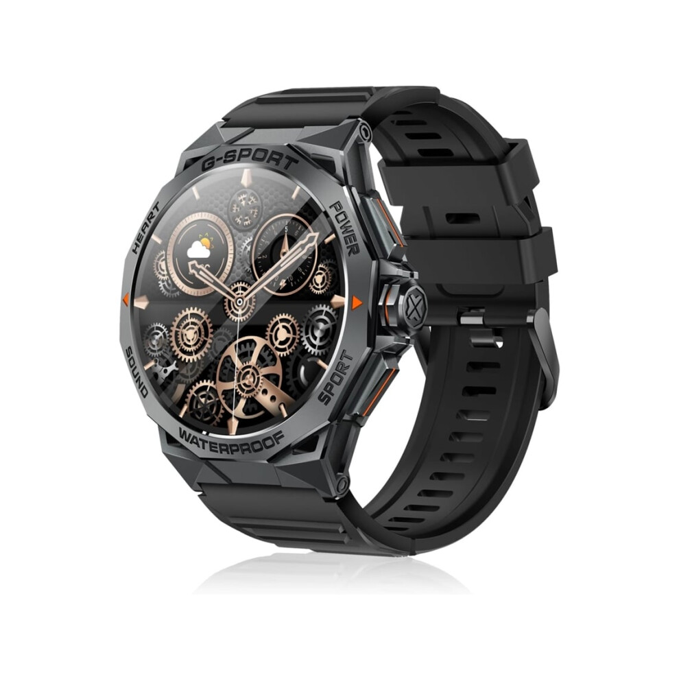 Veanxin Military Smartwatches For Men, 1.43'' Ultra Hd Amoled Sports Watch With Call Reception/Dialing, Over 100 Faces