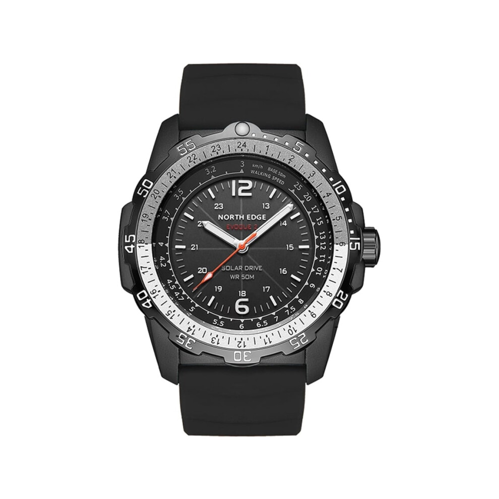 Solar Powered Watches For Men 5Atm Waterproof Diving Led Wristwatch For Marathon Survival Swimming Veanxin 6220252900796