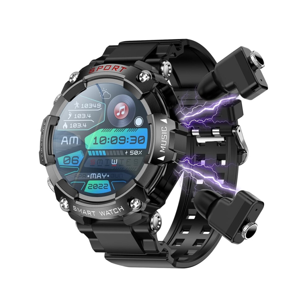 Smartwatch With Headphones, 1.52" Hd Screen Watches For Men, Answer/Make Calls, For Android Ios, Photo Tracker 6220252900888
