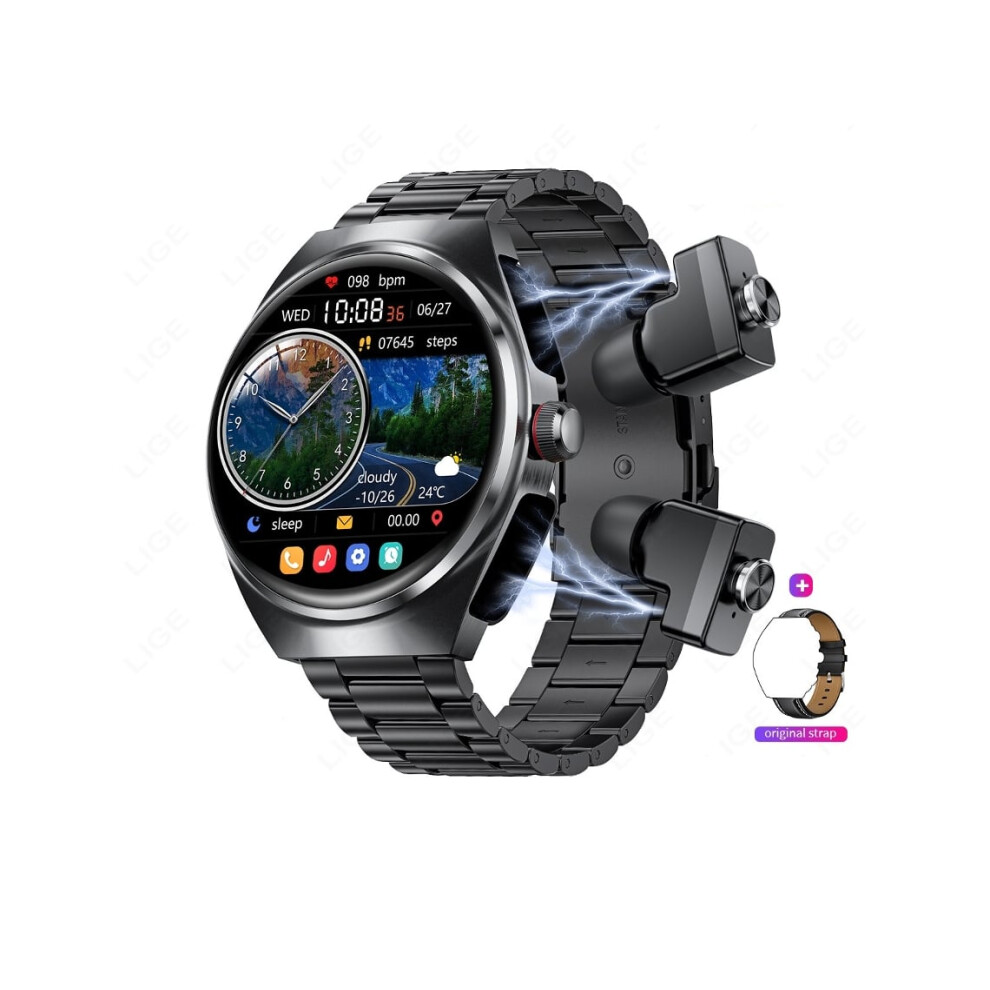 Smartwatch With Headphones For Iphone Android Large 1.53" Round Hd Screen Make/Answer Calls Fitness Tracker Smartwatches Veanxin 6220252901274