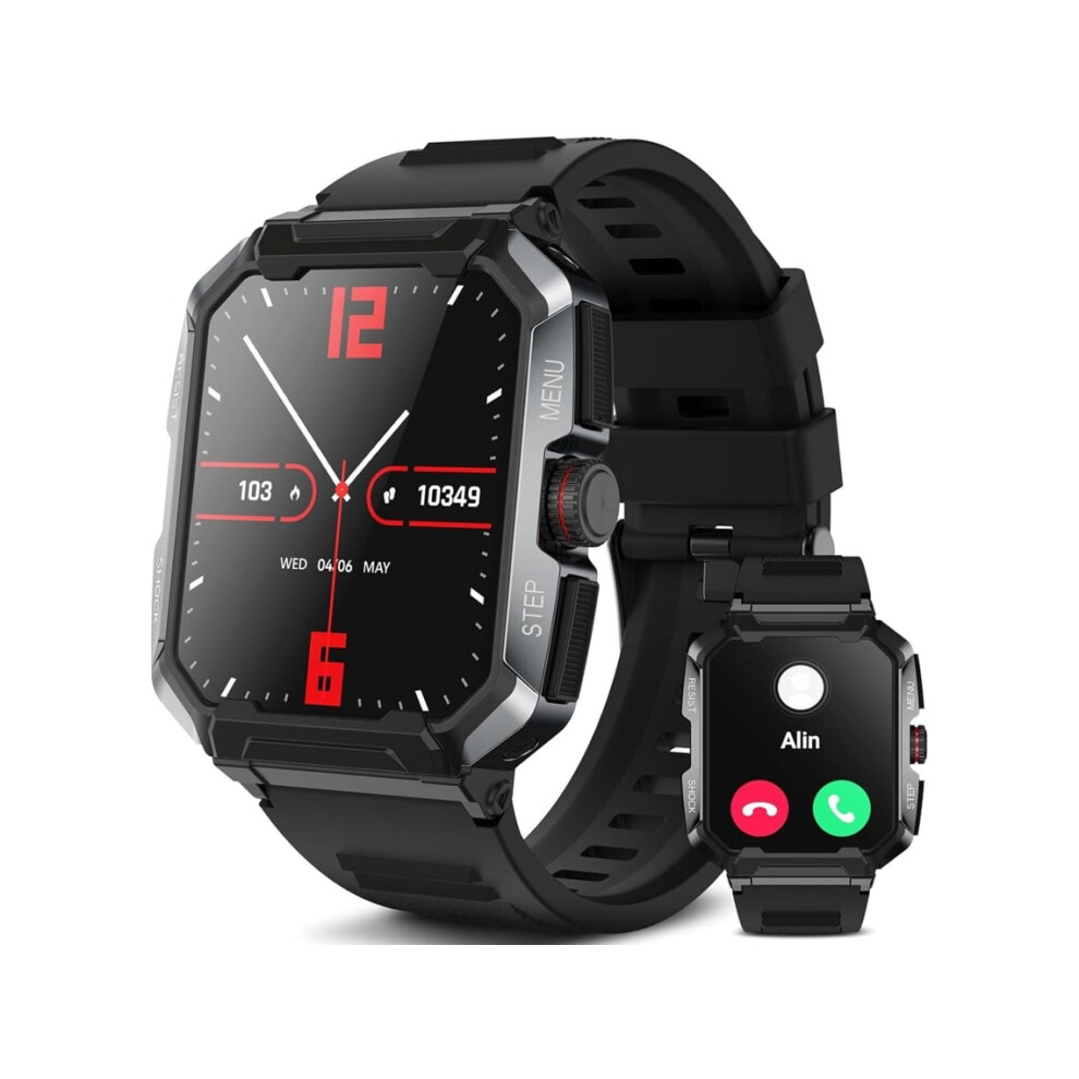 Smart Watch For Answering/Making Calls, 1.85 Inch Hd Touchscreen, Fitness Tracker Watch With Heart Rate Monitoring, Veanxin 6220252901304
