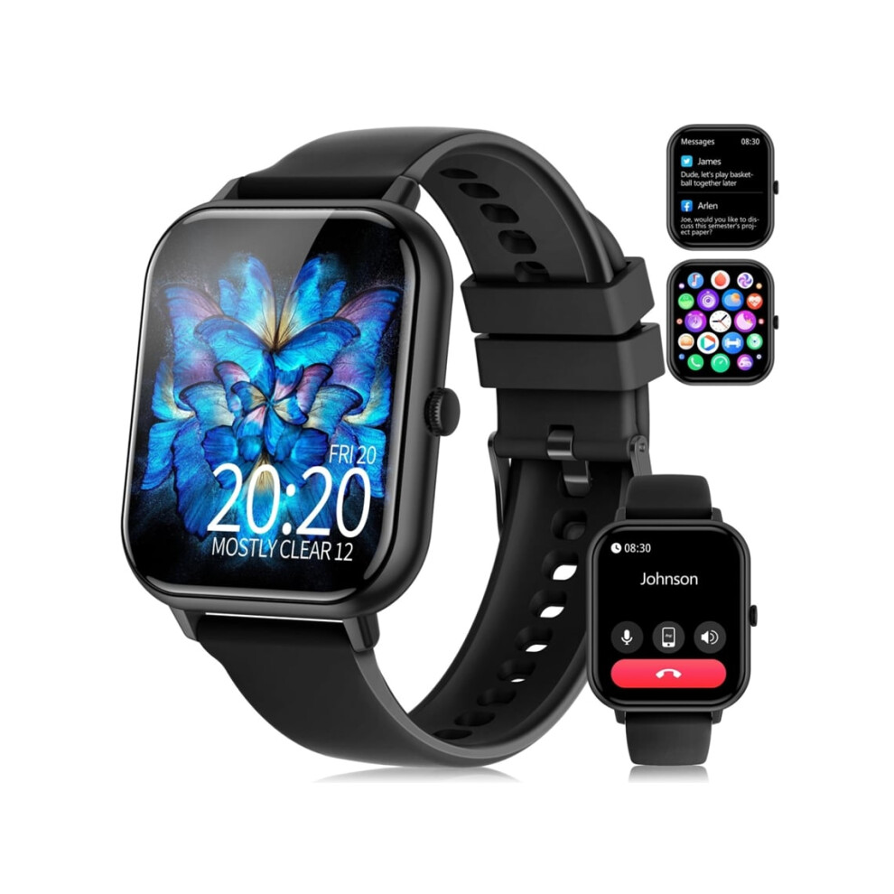 Smartwatch For Women And Men, Answer/Make Calls, Fitness 183 With Heart Rate And Sleep Monitor, Counter Veanxin 6220252902448
