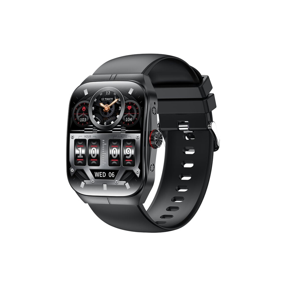 Veanxin Hk80 Smartwatch With Bluetooth Calls, Health Monitoring, Music And Sports Modes, Black 6220252902646
