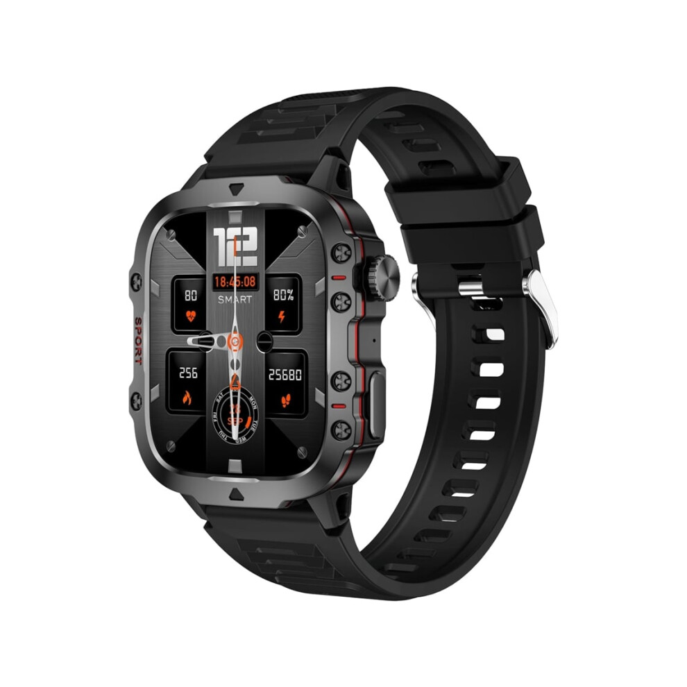 196-Inch Military Smartwatch For Men, Fitness Watch, Make/Answer Calls, Heart Rate, Sleep, Blood Pressure Monitor Veanxin 6220252903025