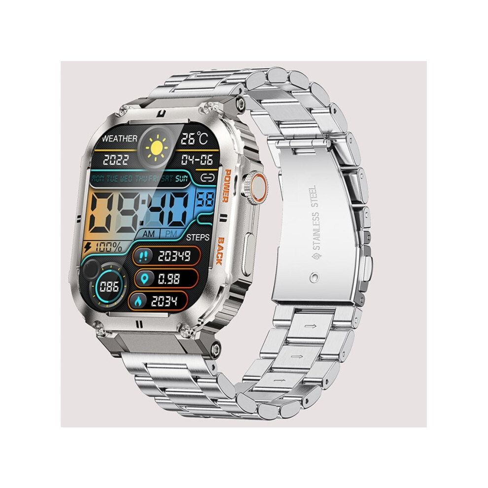 Smartwatch For Men With Bluetooth Call/Voice Assistant, 1.96-Inch Fitness Monitor, Heart Rate/Spo2/Blood Pressure. 6220252903476