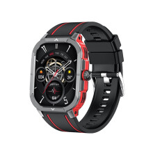 Smartwatch with Bluetooth Calling, Outdoor Smartwatch, Voice Control, Women's Cycling, Fitness, Red, VEANXIN