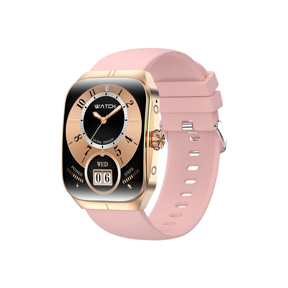 Smartwatch Hk80 With Bluetooth Calls, Health Monitoring, Music And Sports Modes, Veanxin Pink 6220252904275
