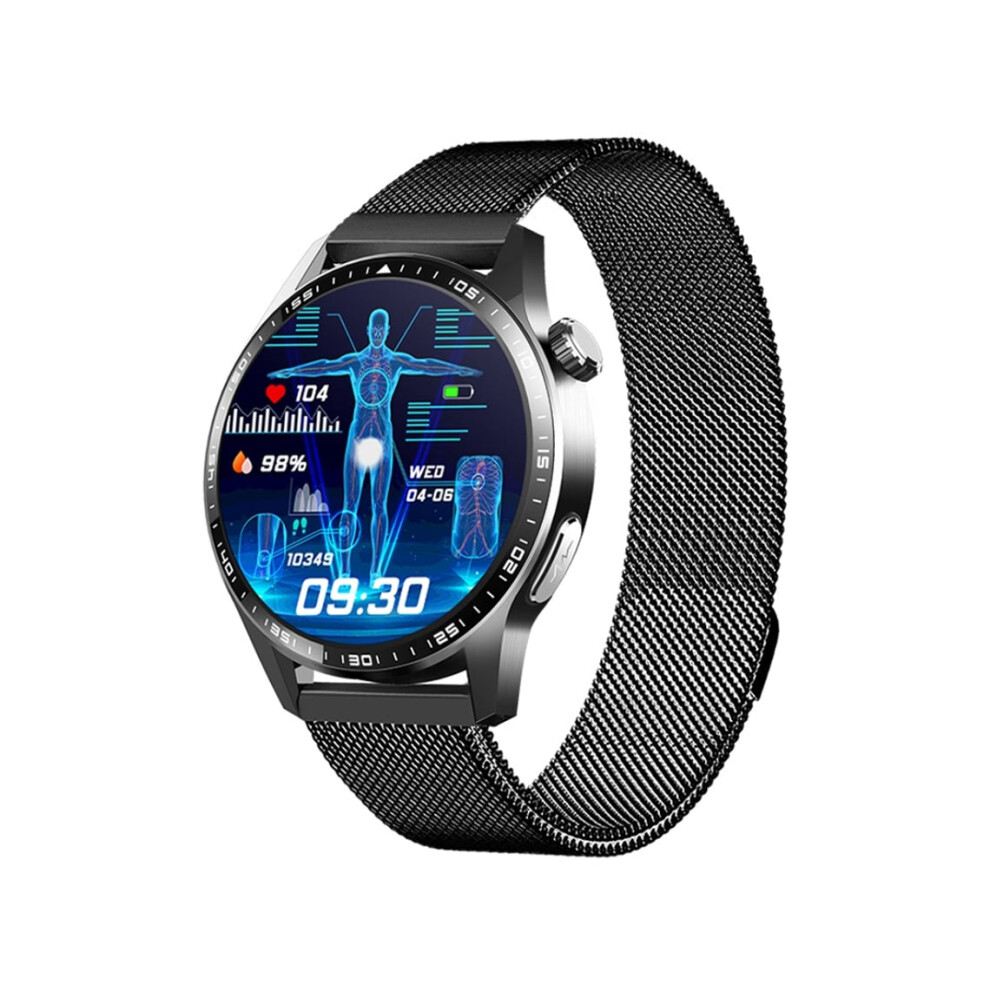 Smartwatch With Stress Monitoring, Ecg, Blood Sugar, Uric Acid Tracking, Bluetooth Calls, Sos Feature And Sport Modes Veanxin 6220252906781