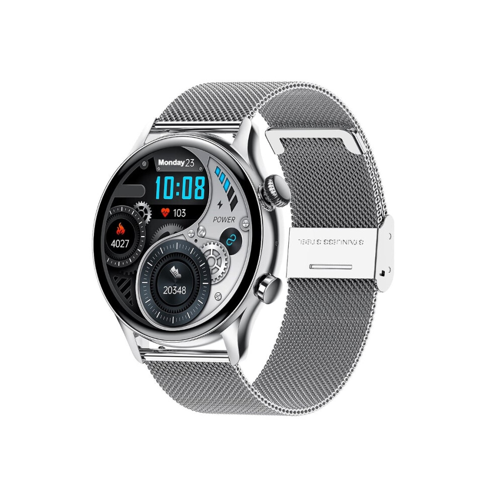 Smartwatch Fitness Tracker With 1.36" Amoled Display, Watch With Bluetooth Call, Veanxin Silver 6220252908723