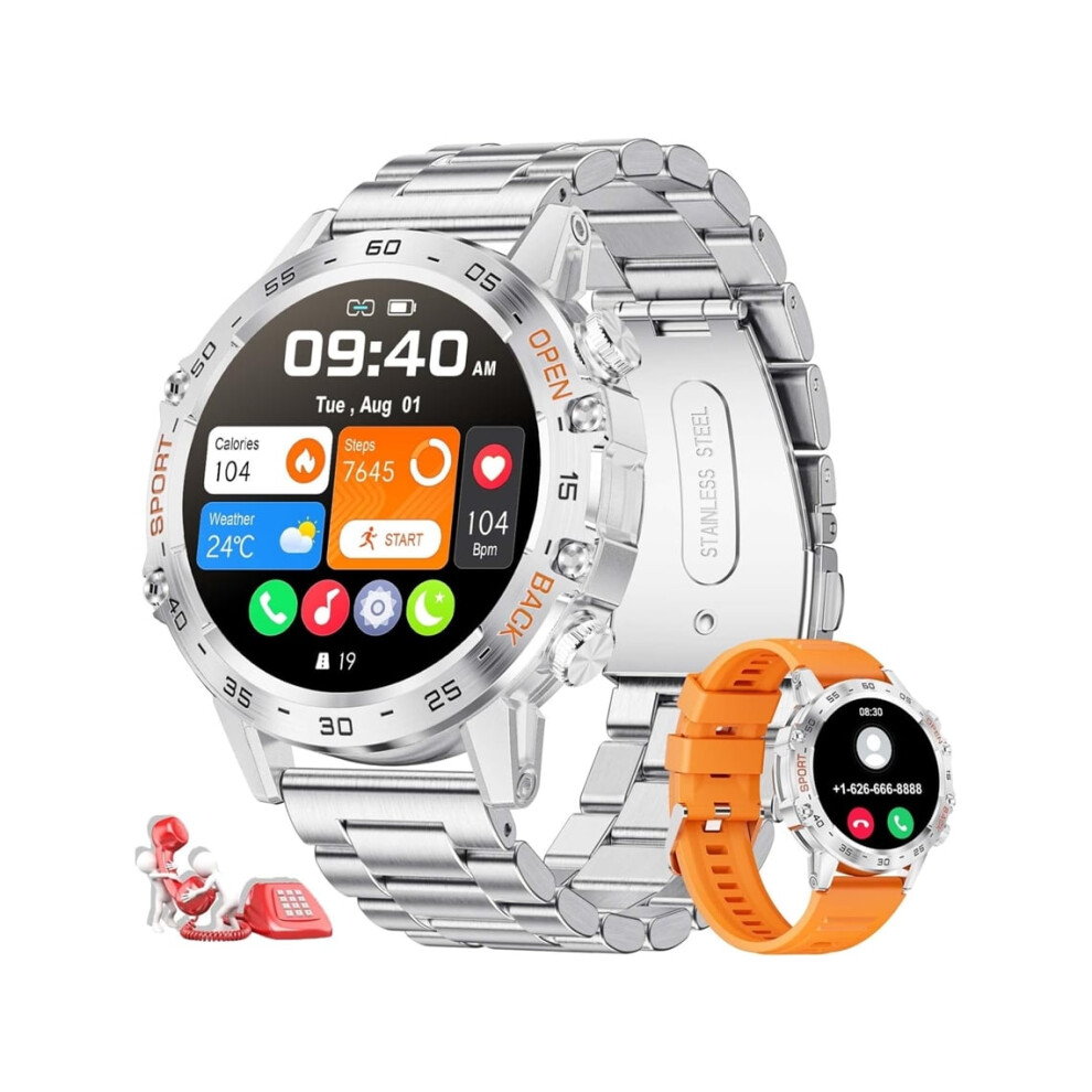 Smartwatch For Men With Bluetooth Calls, 1.39'' Hd Touchscreen, 5Atm Waterproof, Fitness Watch With Blood Pressure Monitor Veanxin 6220252908914