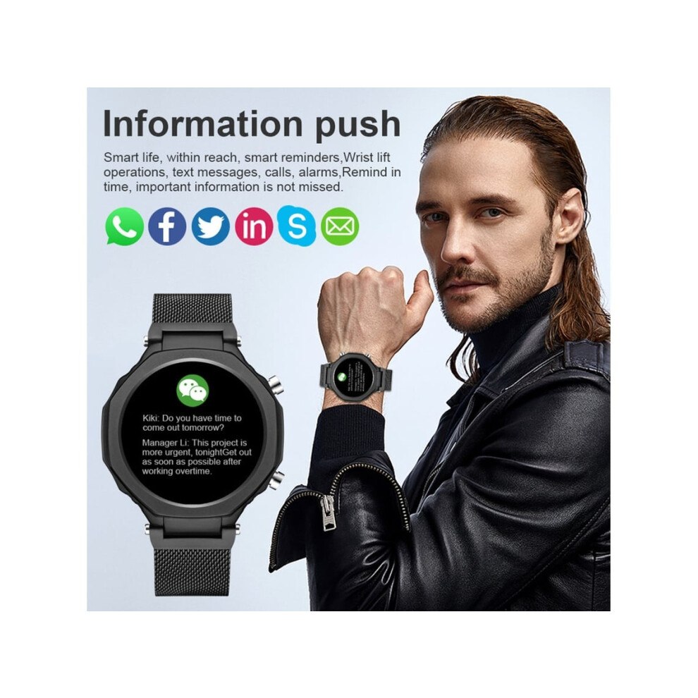 Smartwatch Fitness Tracker With 24-Hour Heart Rate Monitor, Veanxin Silver 6220252910092