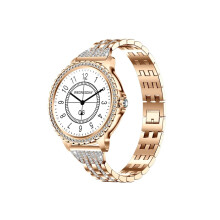 Smartwatch with Bluetooth calling, over 20 sports modes, Gold color, VEANXIN