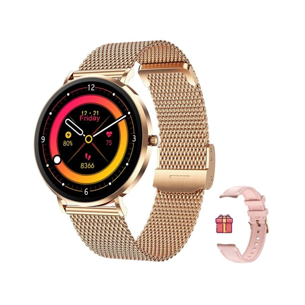 T8pro 1.32" Amoled Smartwatch With Bluetooth Calling And Ultra-Thin Rose Design Gold 6220252910924