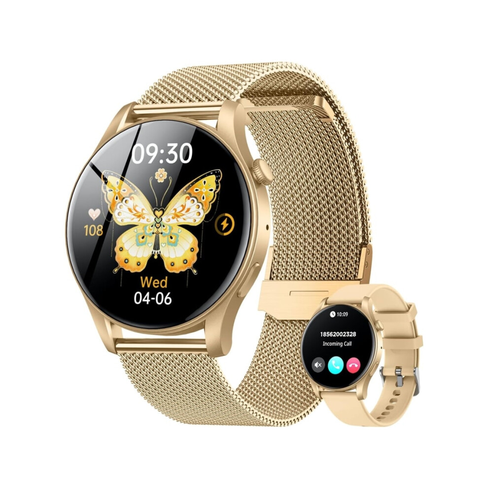 Smartwatch With 1.43-Inch Amoled Touchscreen, Bluetooth Calls, Heart Rate Monitor, Blood Pressure Monitor, Sleep Monitor Veanxin 6220252911334