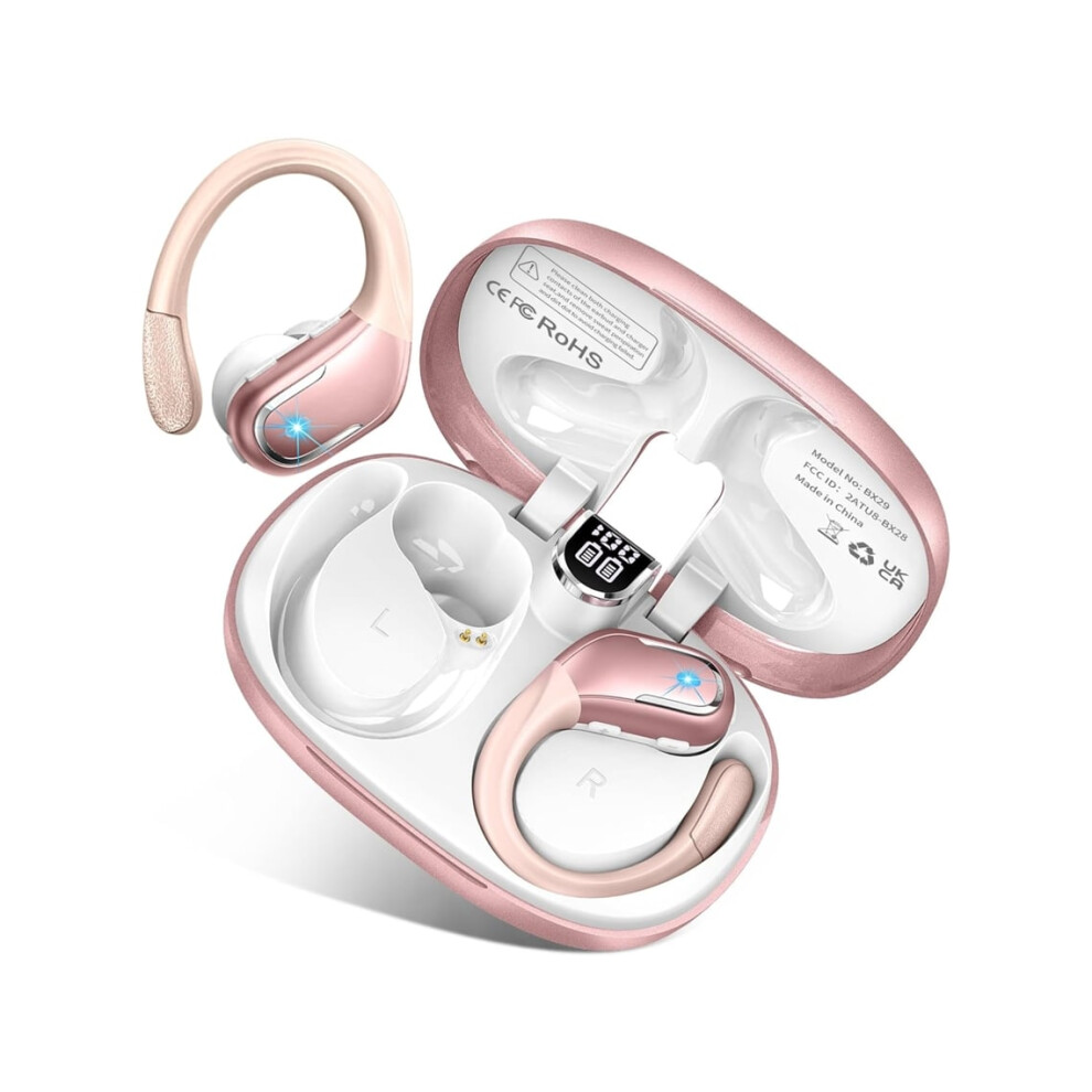Wireless Bluetooth 5.4 Headphones With Cvc8.0 Noise-Cancelling Microphone, Ip7 Waterproof Sports Headphones With Battery Veanxin 6220252911839