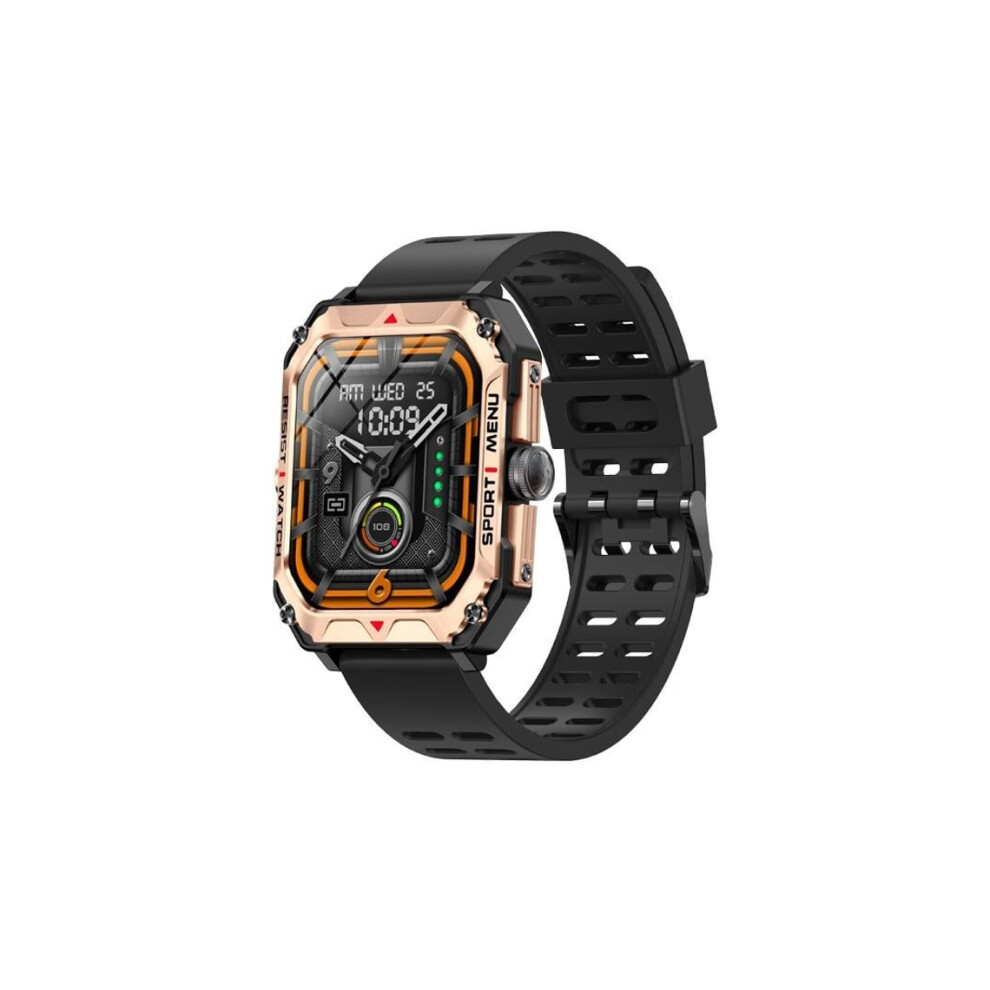 2.02 Inch Smartwatch Fitness Tracker Waterproof Ip68 For Iphone And Android Veanxin Black/Gold 6220252912768