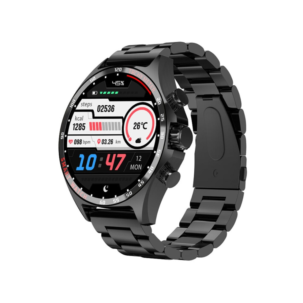 Smartwatch With Bluetooth Calls, Health Monitoring, Sos Feature And Music Playback, Veanxin Black 6220252912942