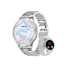 VEANXIN Ak53-Silver Smartwatch - Make/Receive Calls - Customizable Dial - Women's Silver