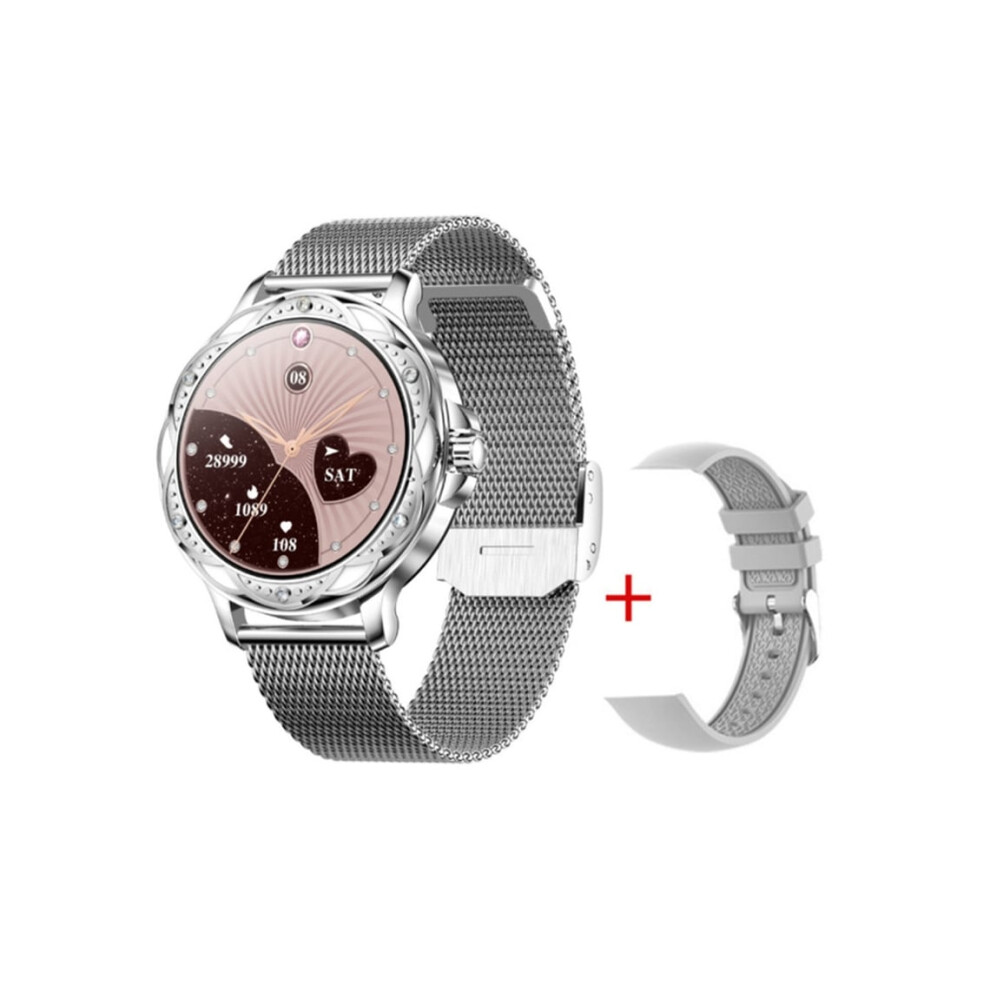 Women's Smartwatch With Heart Rate Monitor, Ip67 Water Resistant, Veanxin Silver 6220252914465