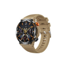 1.46 Inch Smartwatch with 100 Sports Modes and 30 Days of Standby Battery Life for iOS and Android - Khaki VEANXIN