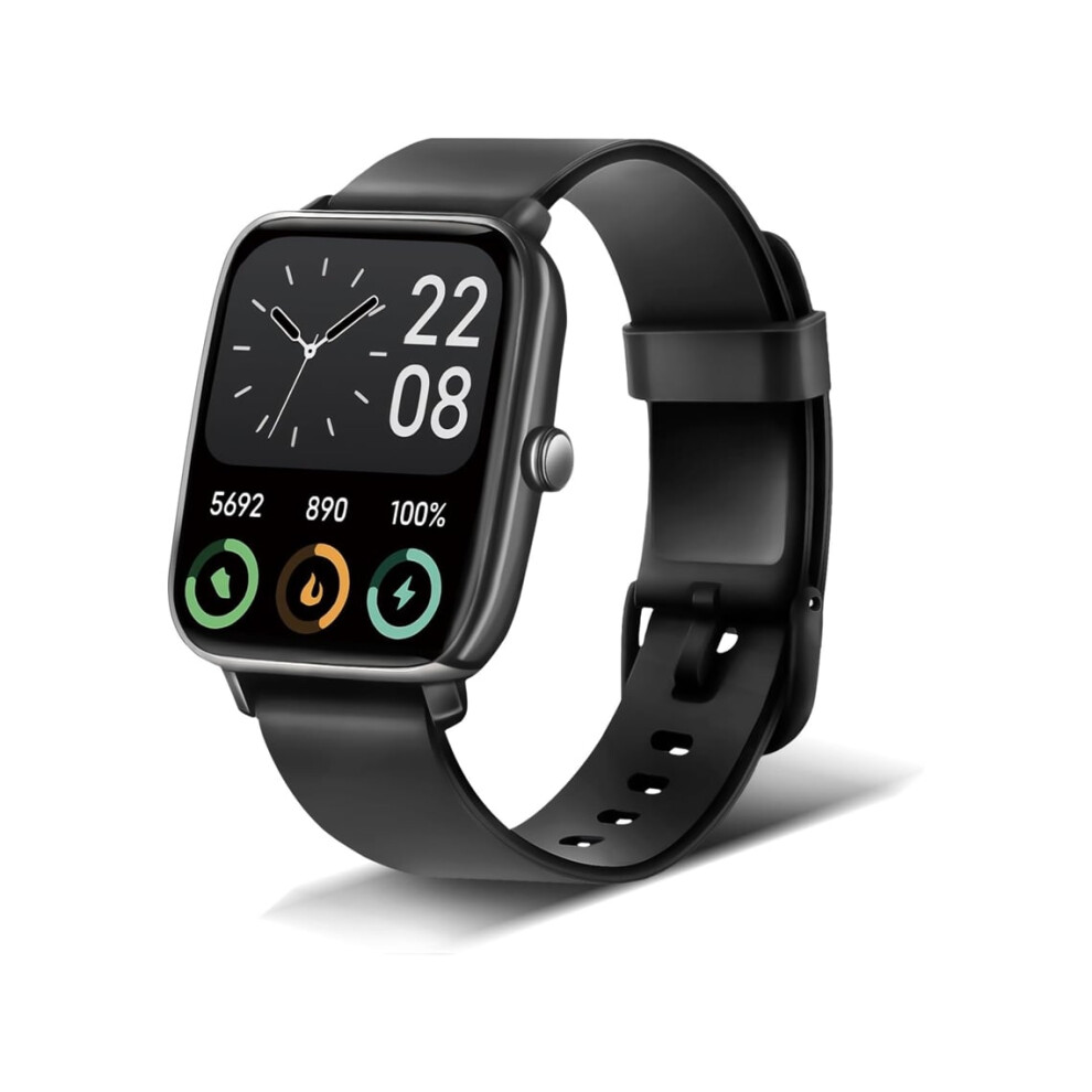 Smartwatch With Bluetooth Calling, Integrated Alexa, 1.8" Hd Fitness Tracker, Heart Rate, Spo2, Sleep Monitoring, Veanxin Black 6220252915189