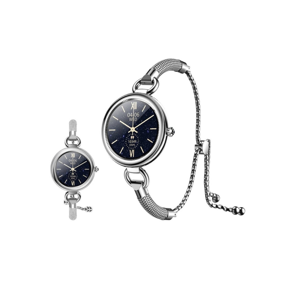 Women's Smartwatch With Tracker, Step Counter, And Calorie Counter, Veanxin Silver 6220252915585