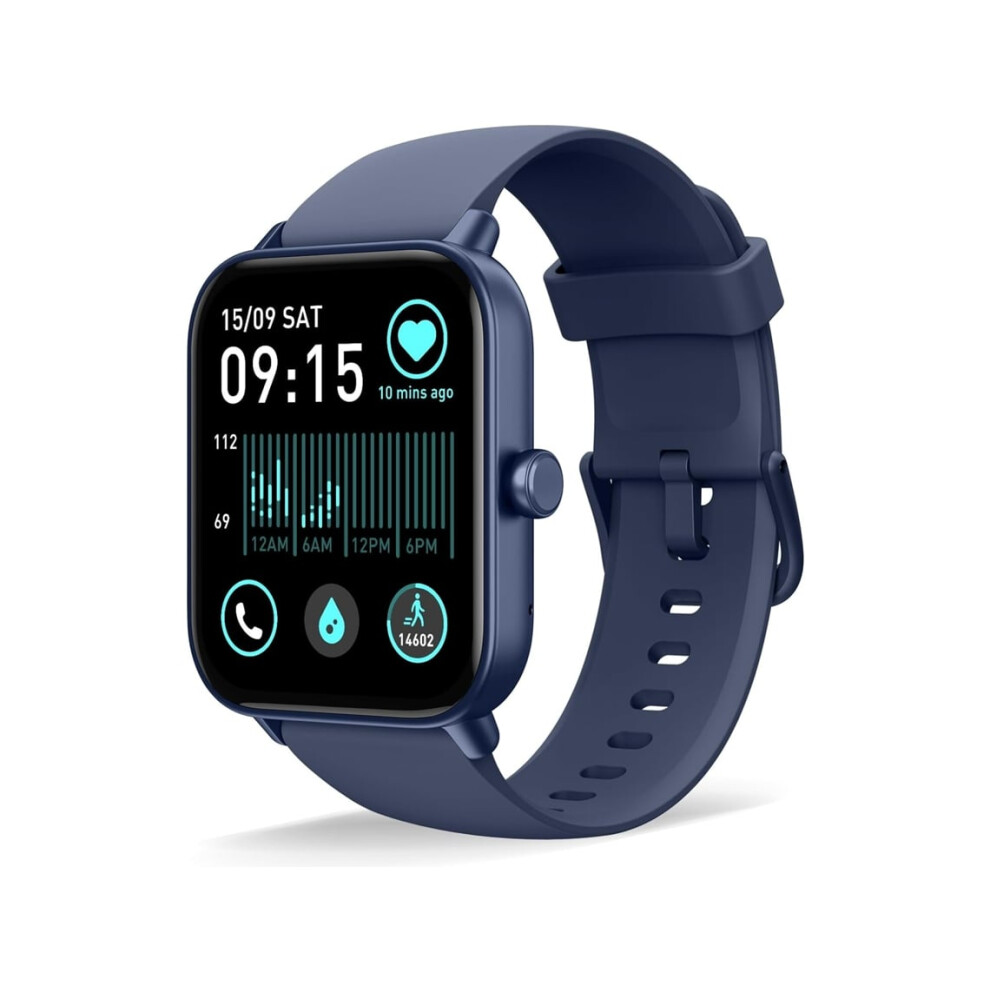 Smartwatch With Tooth Calling, Integrated Alexa, 1.8" Hd Fitness Tracker, Heart Rate, Spo2, Monitor, Veanxin Blue/Light 6220252915943