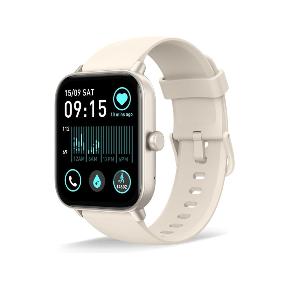 Smartwatch With Bluetooth Calling, Integrated Alexa, 1.8" Hd Fitness Tracker, Heart Rate, Spo2, Sleep Monitor, Veanxin White 6220252915950