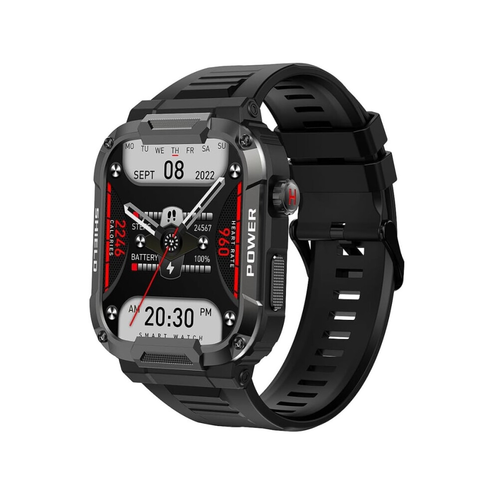 1.85" Large Screen Smartwatch For Men Android Military Smartwatches Men's Fitness Watch Make/Answer Veanxin 6220252916896