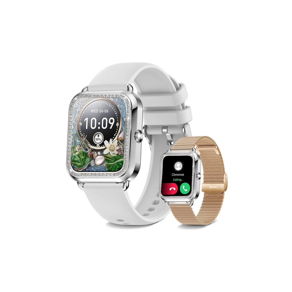 Smartwatch 1.57 Inch Pedometer Women's Watch Hd Full Touch Screen Android/Ios Veanxin Gray 6220252917893