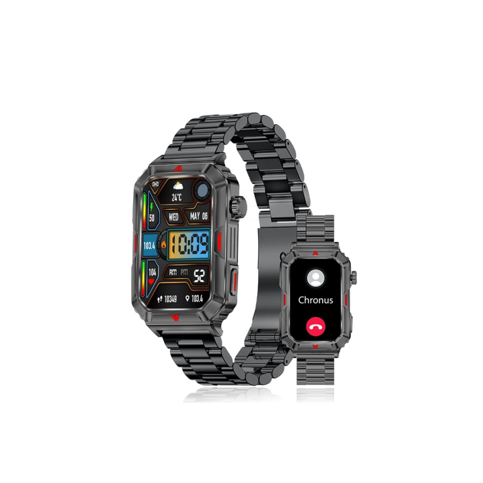 Veanxin Cf26 1 Smartwatch, 57-Inch Square Screen, Men's Fitness Tracker For Android And Ios, Black 6220252918128