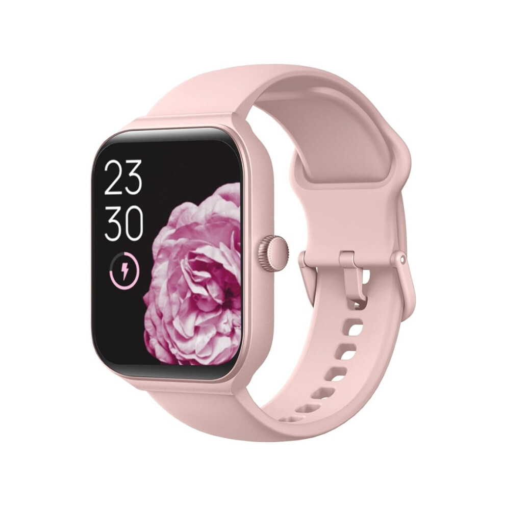 Veanxin Smart Watch F57l 1 95 Inch With Call Function Ip68 Waterproof Women's Compatible With Android Ios Pink