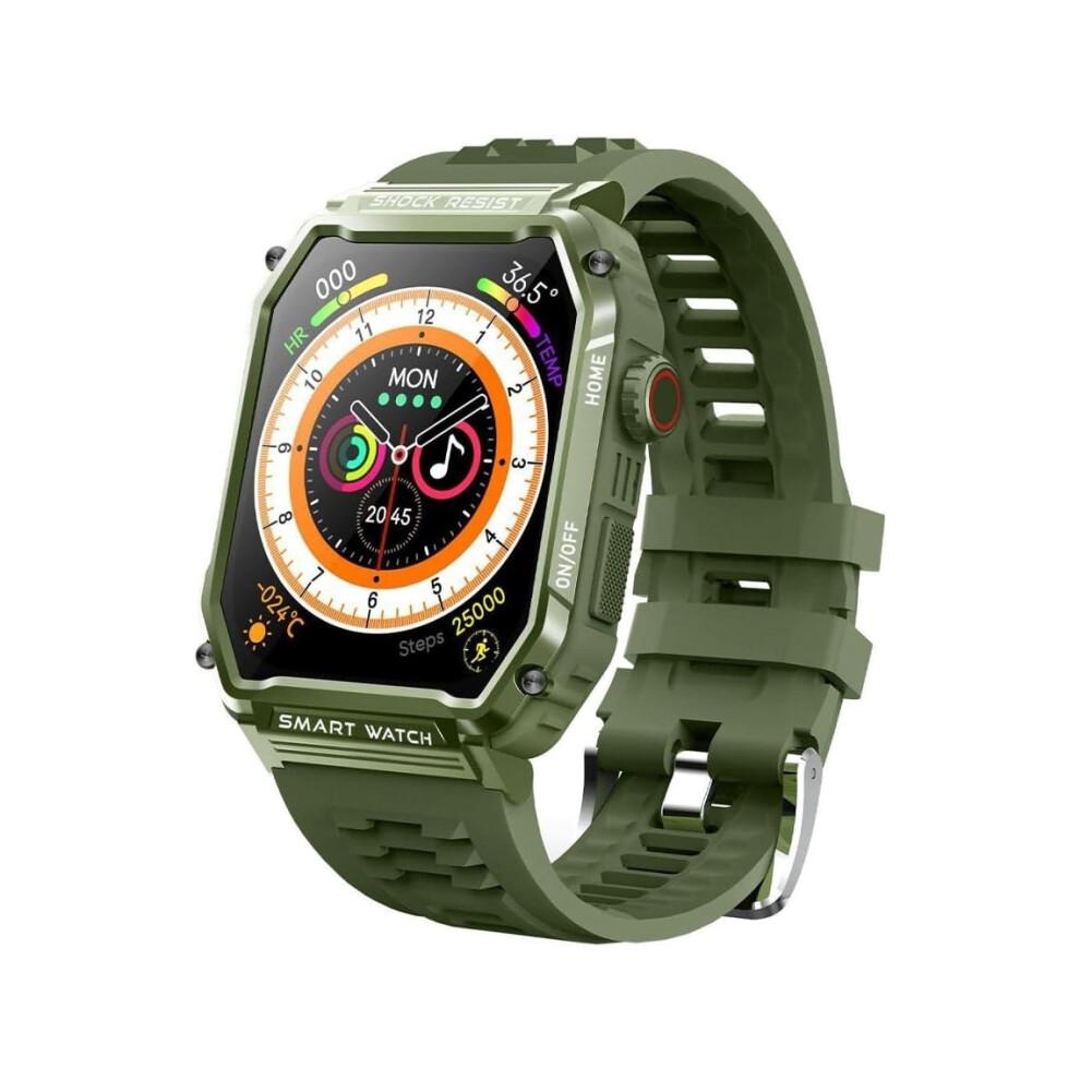 2.01 Inch Military Smartwatch For Answering And Making Calls With Heart Rate Monitor, Ip67 Waterproof Monitoring, Veanxin 6220252919934