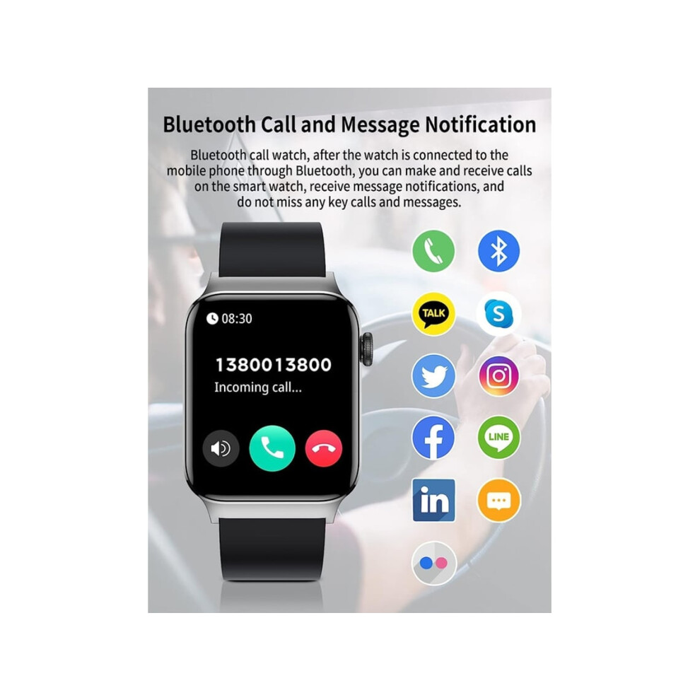 Smartwatches 1.83 Inch Fitness Watch With Heart Rate And Blood Oxygen Monitor, Speaker For Android And Ios Veanxin 6220252921708