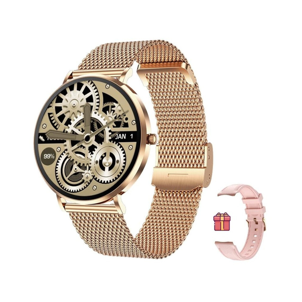 T8pro Smartwatch, 1.32" Amoled, Steel, With Bluetooth Calling, Rose Gold 6220252921784