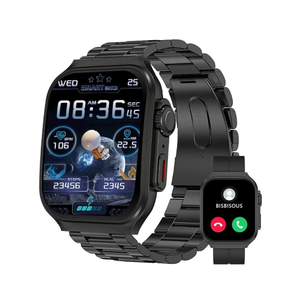 2.01-Inch Ultra Hd 3D Curved Smartwatch With Bluetooth Calls And Spo2 Monitor - Black 6220252922415