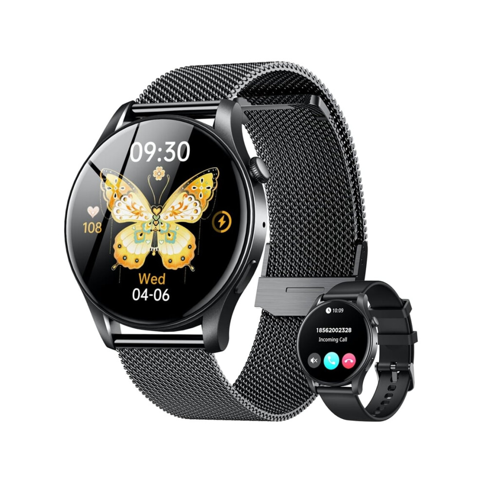 Smartwatch Fitness Watch: 1.43" Touchscreen Smartwatch For Android And Ios With Heart Rate Monitor And Phone Calls. More Veanxin 6220252923818