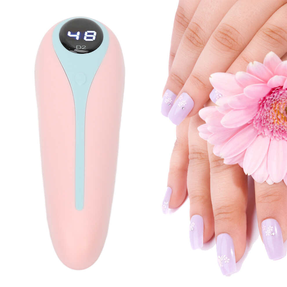 Pink Mini Led Nail Lamp 5W 3 Chips 600Mah Handheld Polish Curing