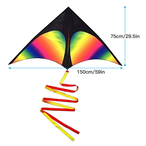 Fun & Educational Triangle Kite: 30m String for Kids & Adults 1