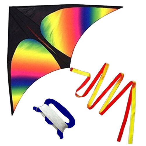 Fun & Educational Triangle Kite: 30m String for Kids & Adults 2