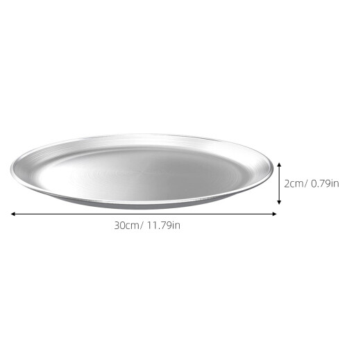 1Pièces Assiette Ronde Multi-Usage Acier Inoxydable Pour Service 2