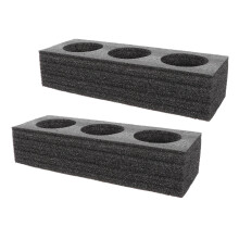 2St Svart Cup Fixing Holder I Pärlskum För Takeoutdrycker