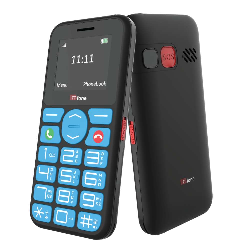 TTfone TT190 Big Button Basic Senior Unlocked Emergency Mobile Phone - Simple Cheapest Phone with USB Cable and Vodafone Sim Card-image-OPC-PMHHV8S-NEW