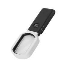 10x Magnifying Glass with Ergonomic Handle and Light Portable Reading Magnifier for Books Jewellery with Bright