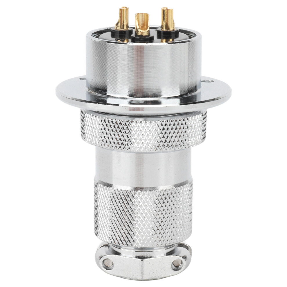 Aviation Plug Socket Connector 30Mm Zinc Alloy Silver Copper Adapter 3471356614215