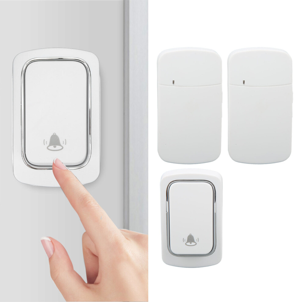 Waterproof Wireless Doorbell Set, Self-Powered, 38 Ringtones 7891356614347