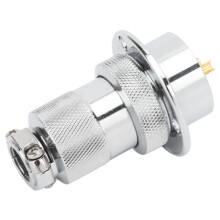 2-Pin Aviation-Steckerbuchse 30mm Silber-Zink-Legierung