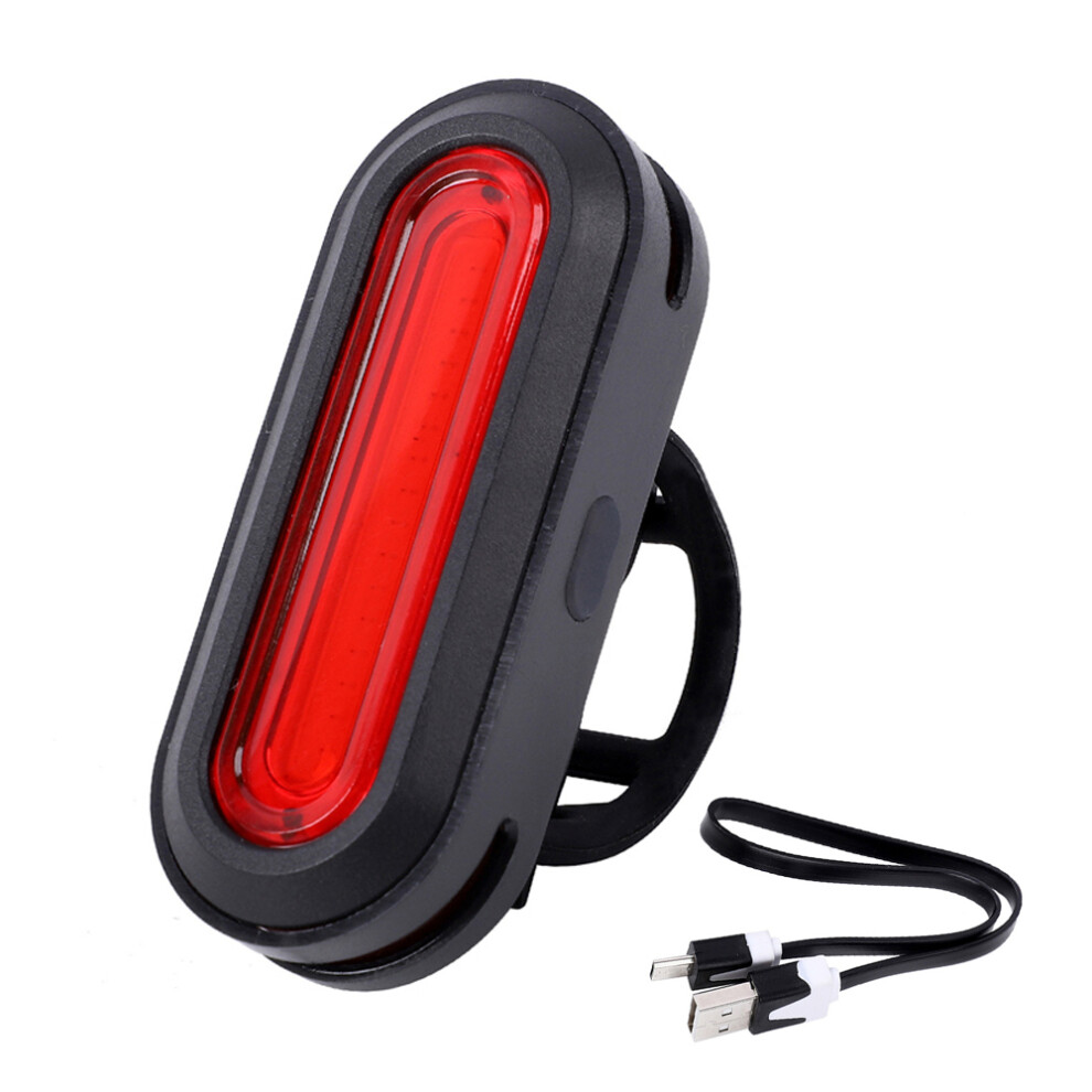 USB Rechargeable Bike Tail Light 600mAh 80x30mm Waterproof Black/Red-image-OPC-PMHHW2F-NEW