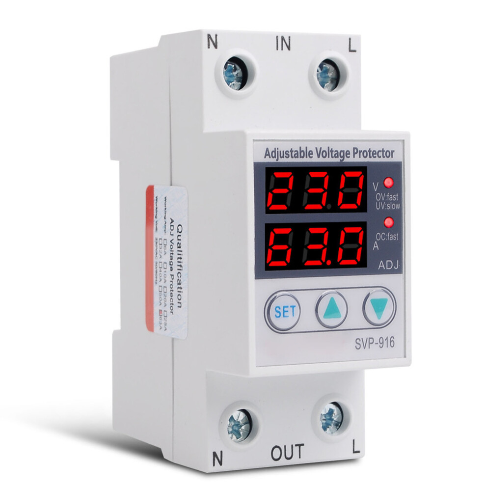 Adjustable Voltage & Current Protector, Over/Under Voltage, Self Reset, Dual Display 8321356615147